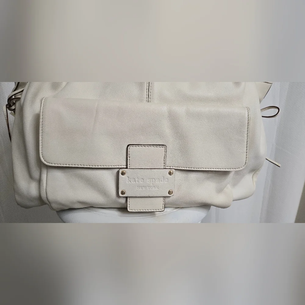 EUC RARE Kate Spade Greta Court Glitter Ina Satchel In Cream